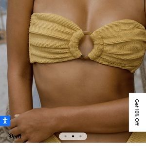 Goldie tori bandeau bikini top montce size small